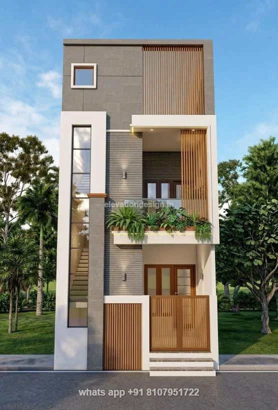Simple 15×40 Ft Elevation 2 Floor