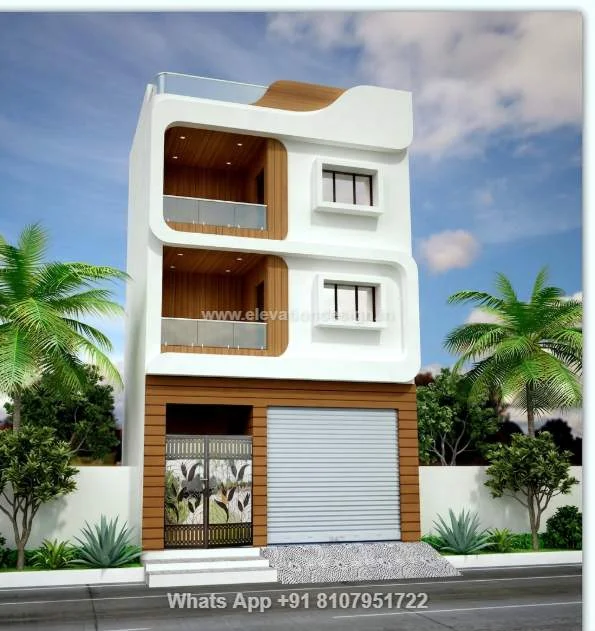 Simple Elevation Designs For 3 Floors Building