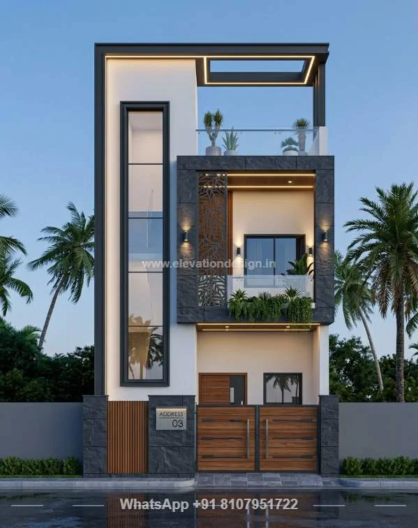Simple Front Design 2 Floor With Balcony