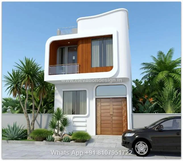 Small House Front Wall Design