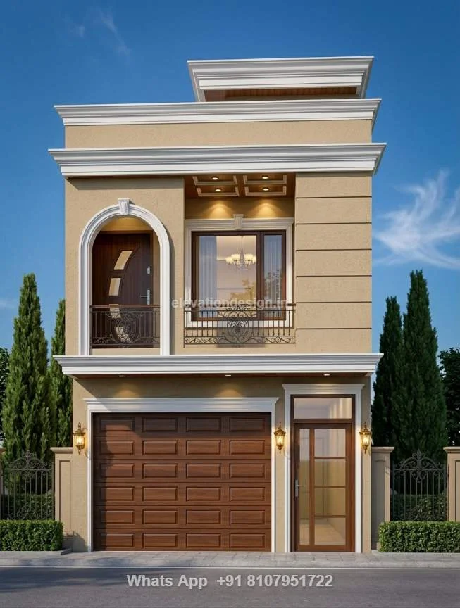 Tradional Elevation Design With Shop