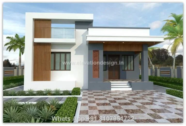 Village Single Floor Home Front Design