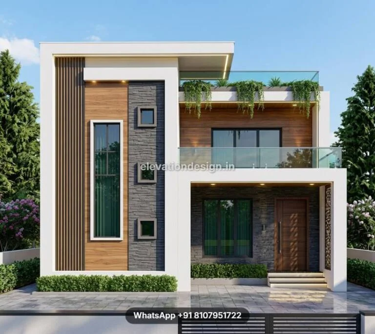 2026 Modern Home Facade With Stone Details