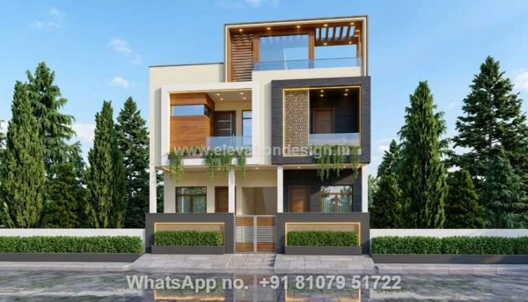 23 Feet Front Elevation Double Floor