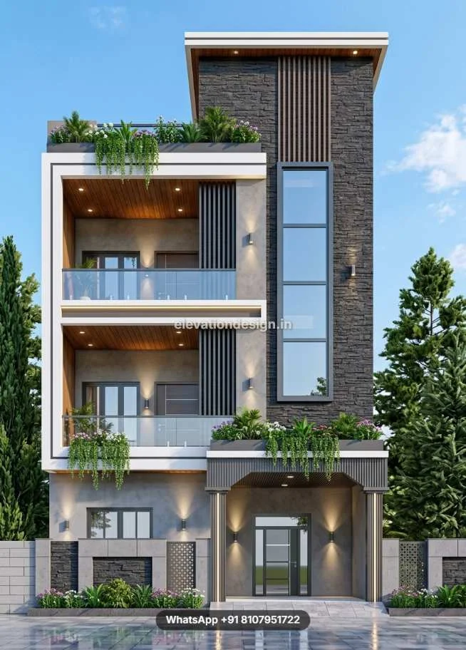 3 Floor House Design 1500 Sqft