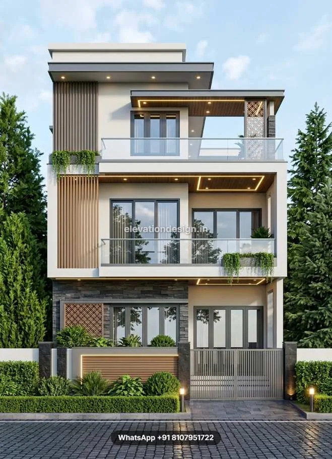 3 Floor Modern Touch House Design