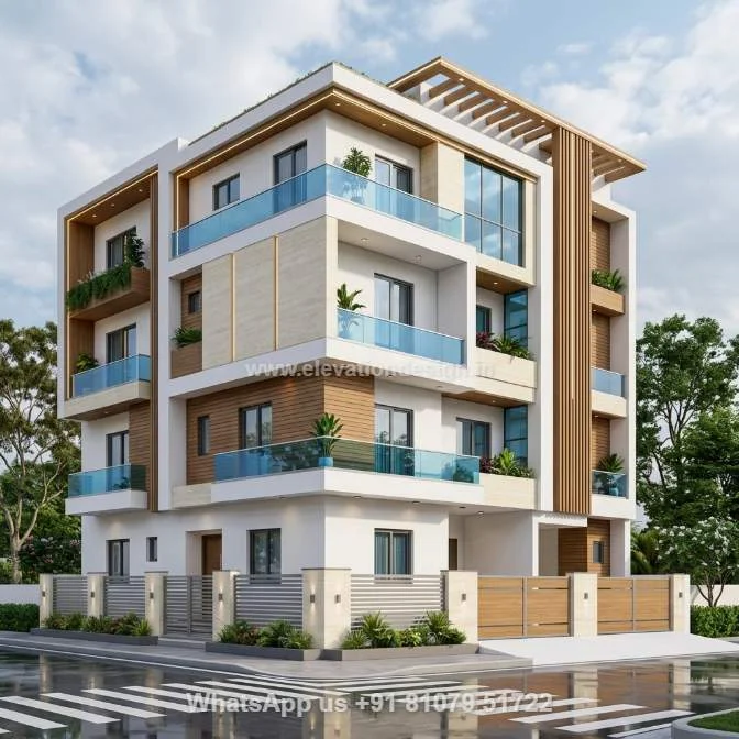 3D Elevation Apartment Design