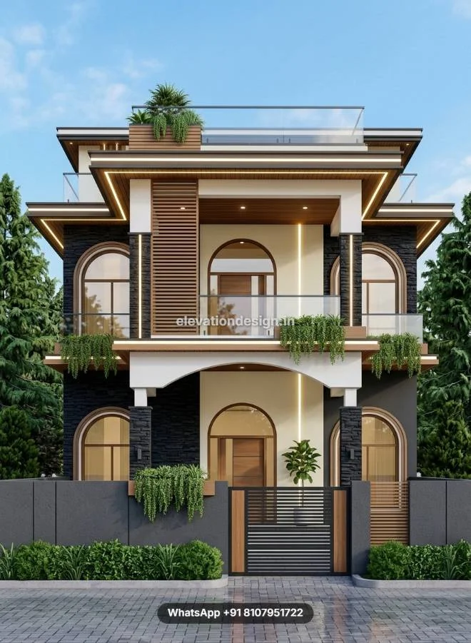 Best Duplex House Elevation With Texture