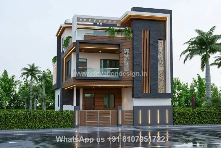 Box Style House Front 3d Design