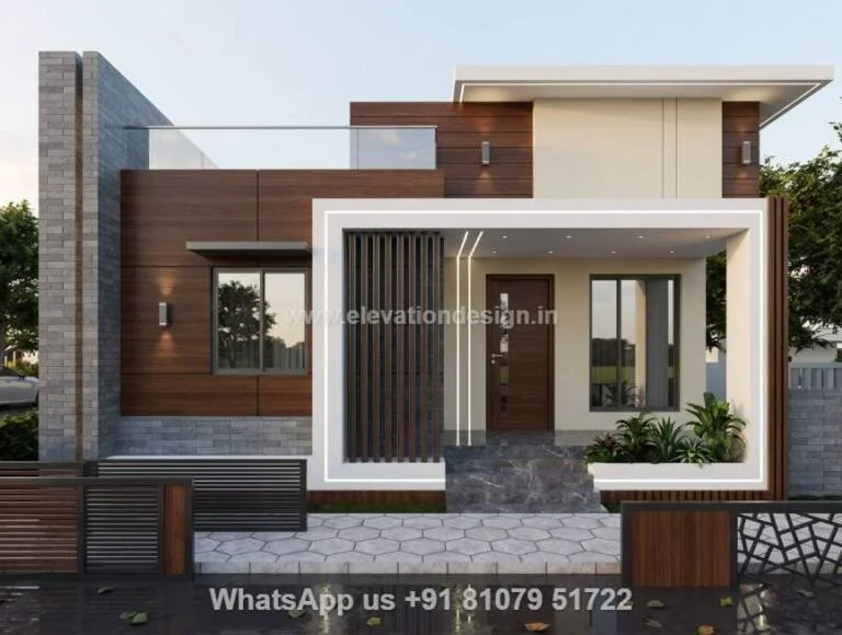 Exterior Home Elevation Single Floor