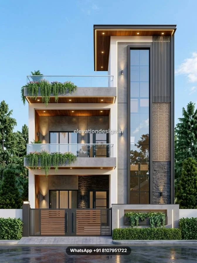 Front Elevation Glass Design 3d