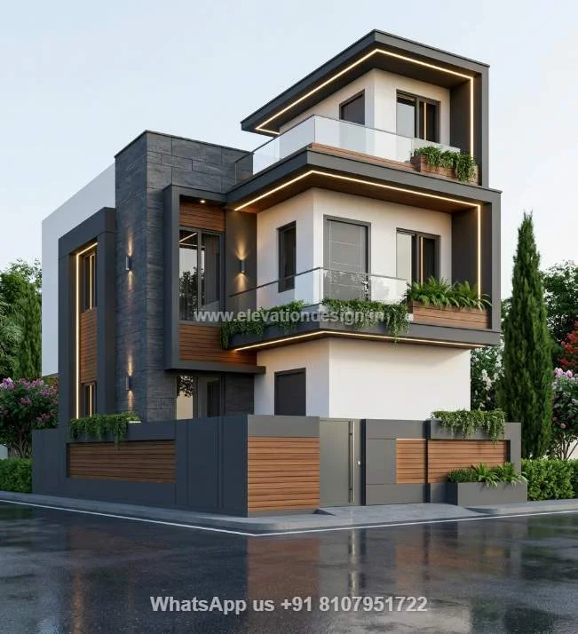 Front Elevation With 2 Side Design
