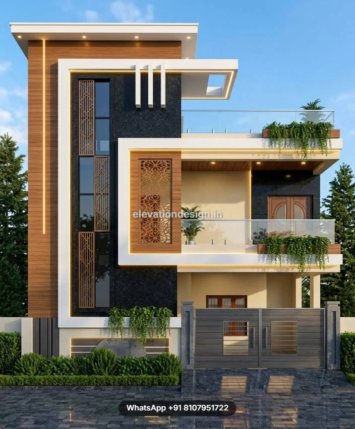 Front Section Design For Two Floor Home
