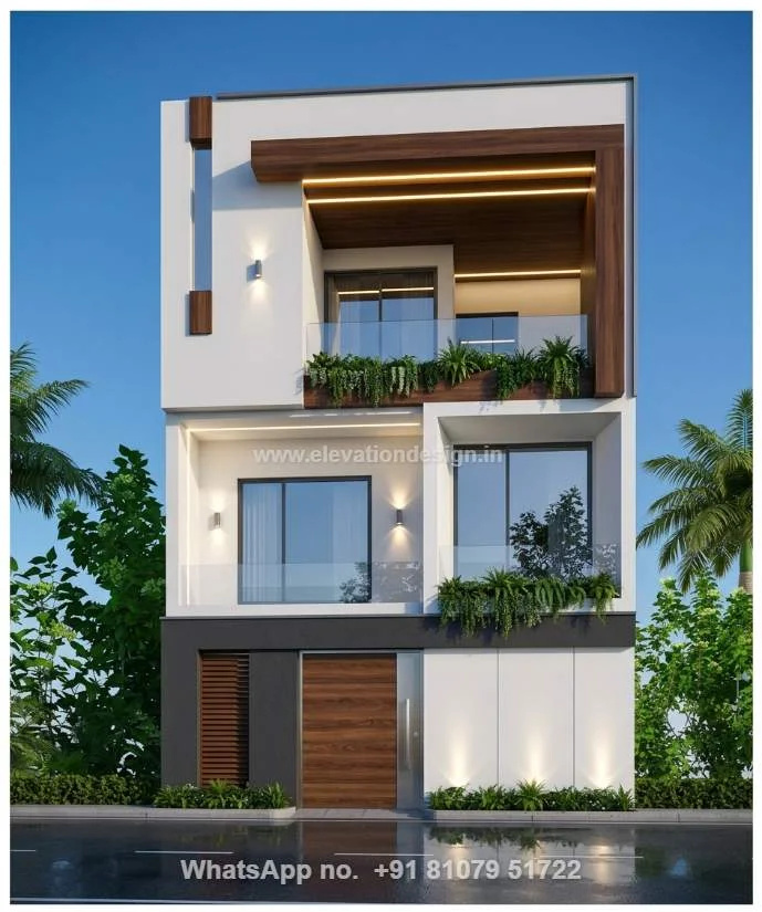 Front Simple House Triple Story