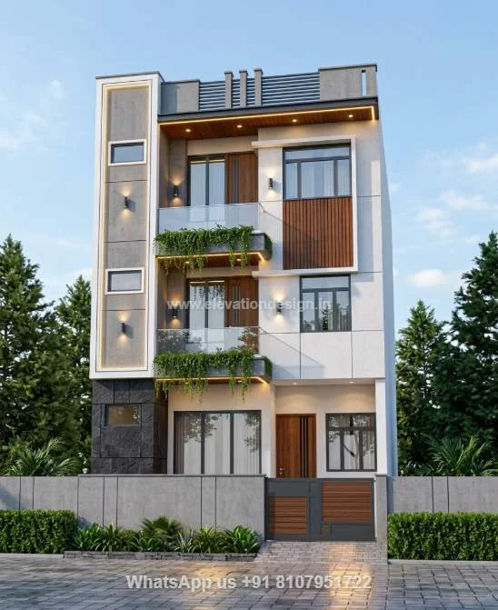 G+2 Building Elevation With Budget Design