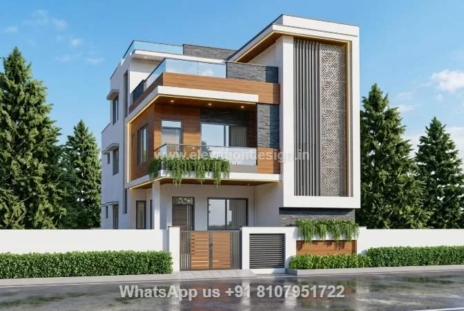 G+2 Design For Front Section