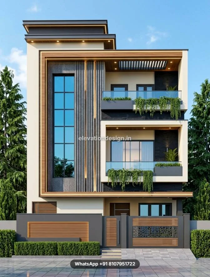 G+2 Modern Front Design India