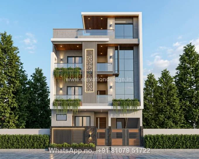 Home Elevation Normal Three Floor