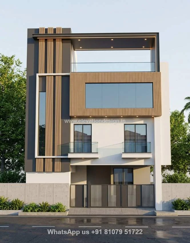 House Front Design Indian Style G+2