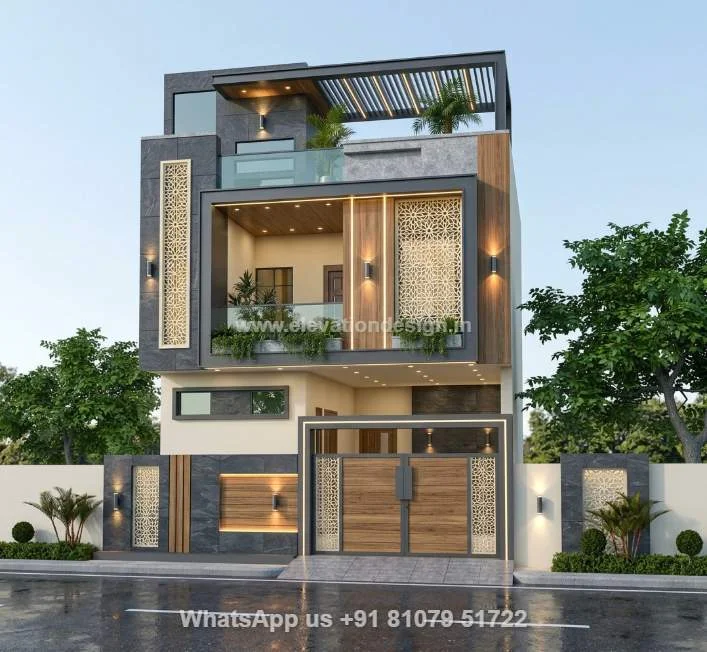 Indian Home Elevation Double Floor