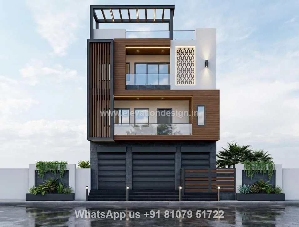 Indian Home With Shop Elevation