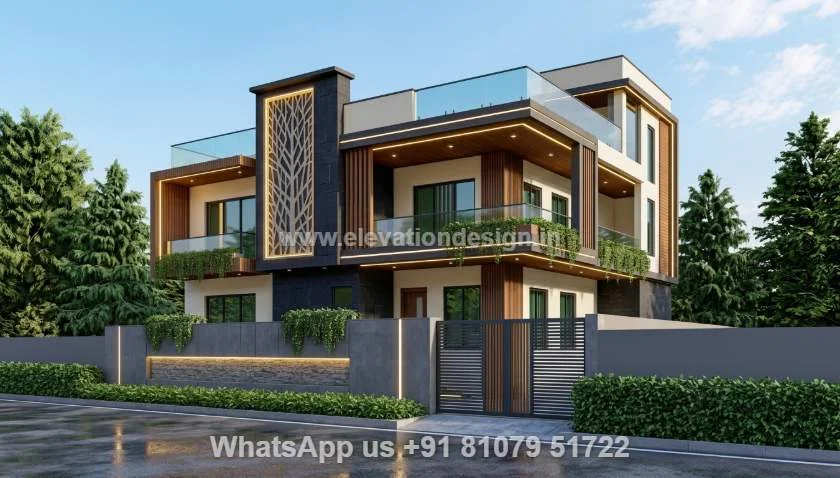 Modern 2 Floor House Front Design