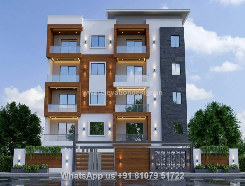 Modern Architecture Apartment Design Elevation