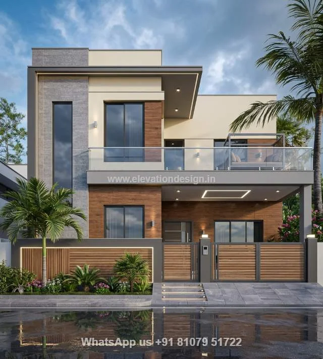 Modern Elevation For G+1