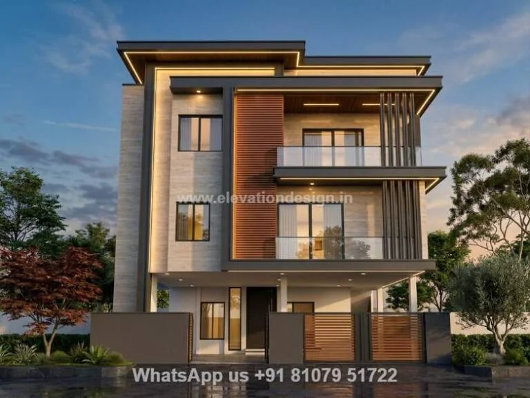 Modern Elevation G+2 Building