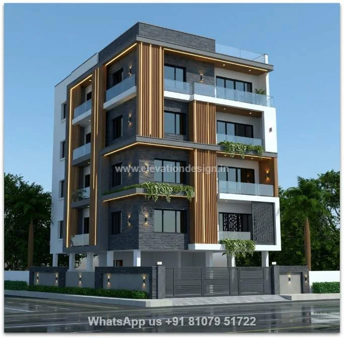 Modern Simple Apartemnt Multi Story Building