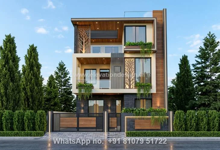 North Facing Home Elevation Indian Style