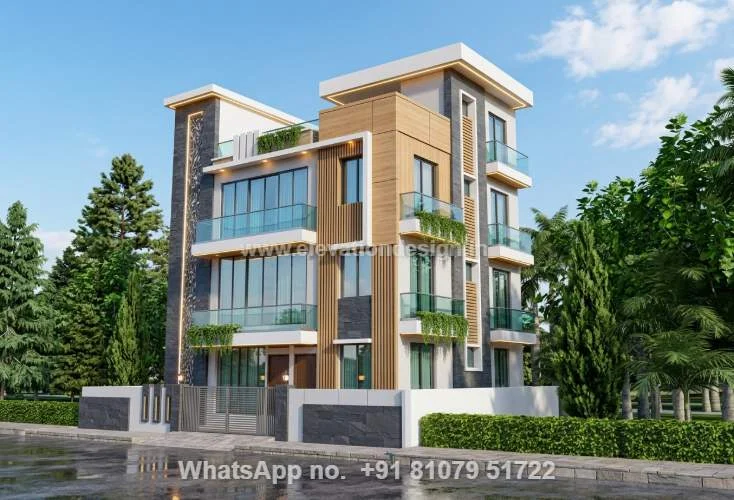 Simple House Front Design G+2