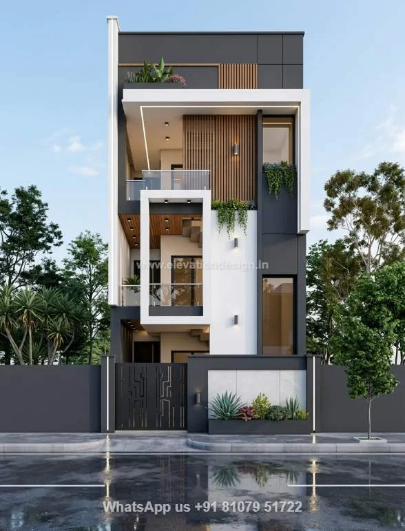 Simple Home Elevation Three Floor
