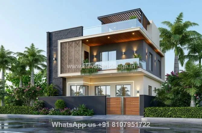 Two Floor House Design With Elegent Front Look