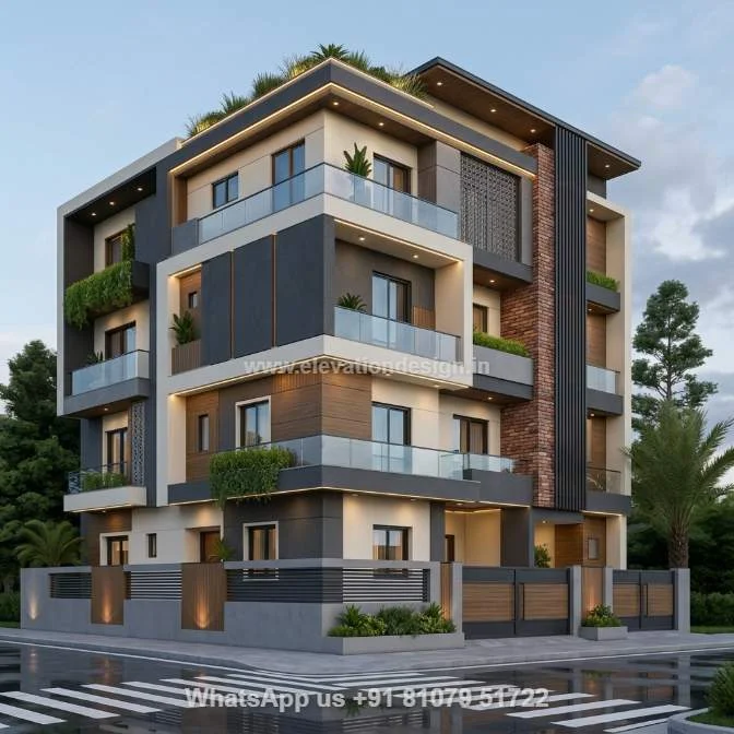 Ultra Modern Apartment Elevation Design