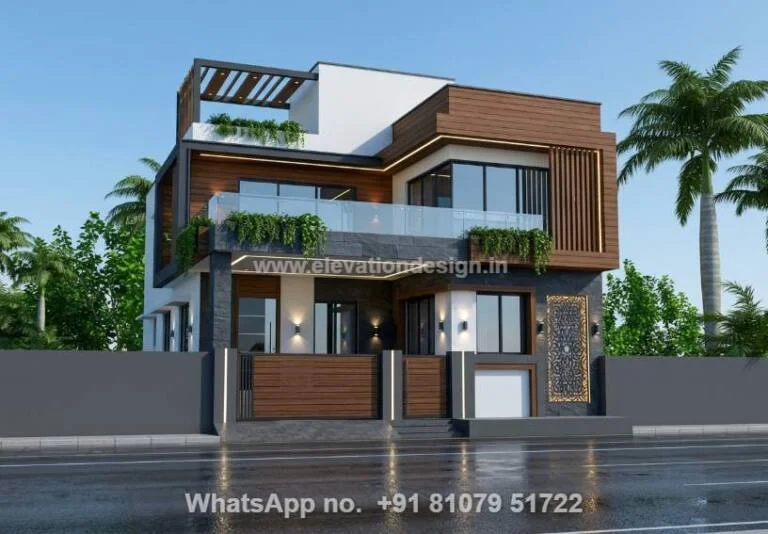 Village 2 Floor Home Front Design