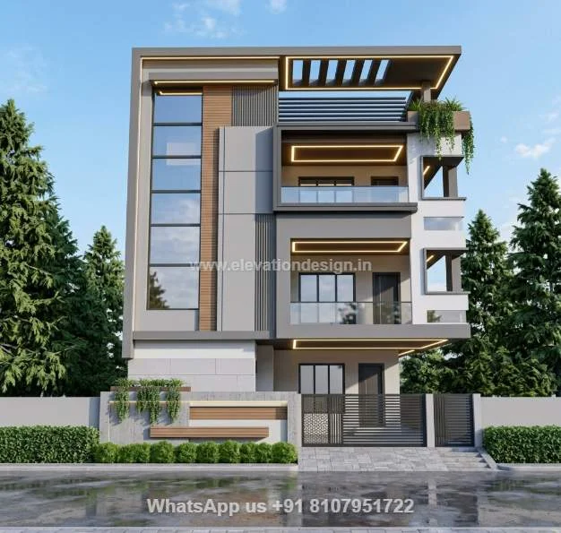 Facade Design For G+1 House