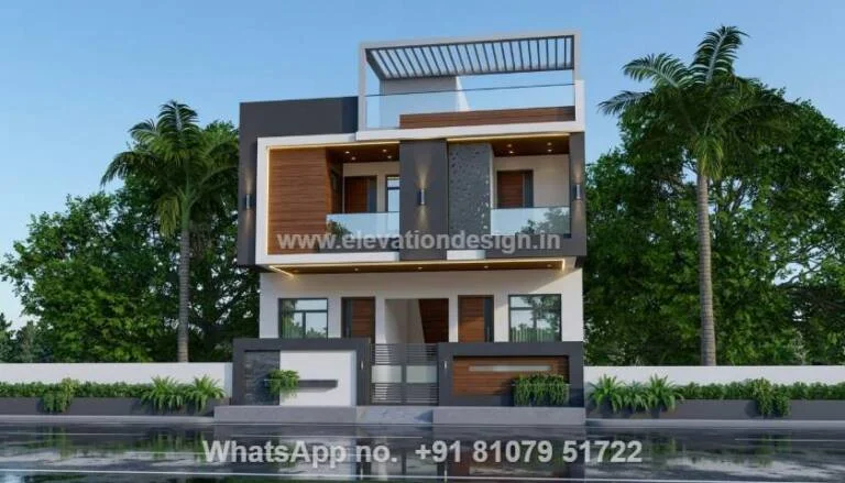 Front Home Elevation Double Story