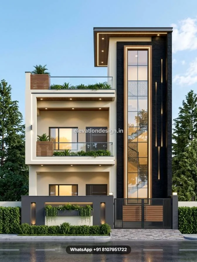 Front Outer Design For Modern Stair Section