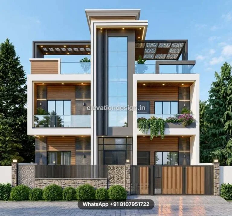 G+1 Facade Elevation For Modern Style