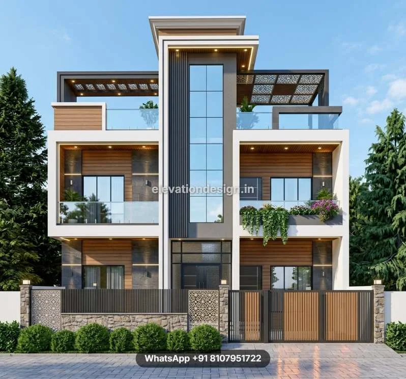 G+1 Facade Elevation For Modern Style