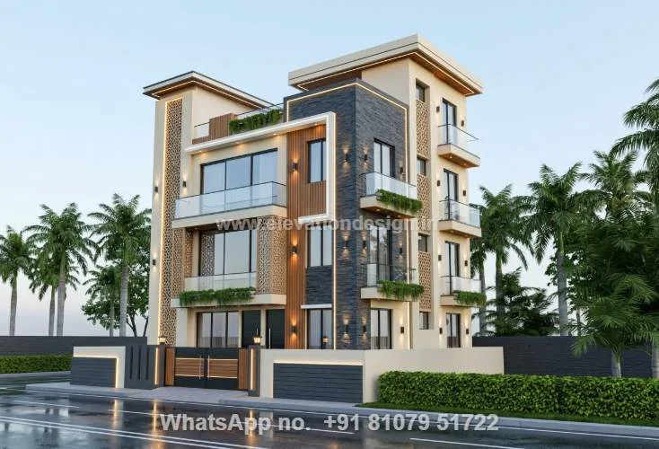 G+2 Front Elevation Design