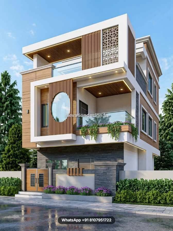 House Elevation Design For 3 Floor