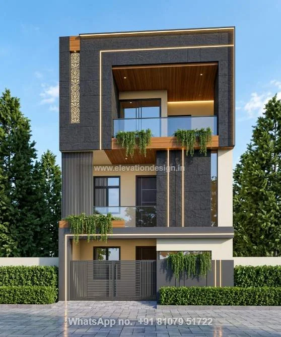 House Front Design 3 Floors