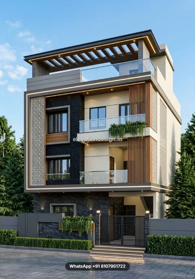 Indian Style Front For G+2 Home