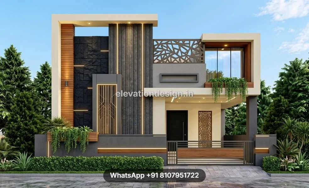 Modern Duplex Design With Compound Wall