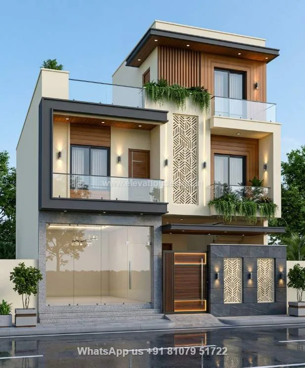 Modern Home Elevation For G+1