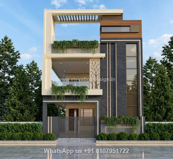Modern Theme Front Balcony House Design