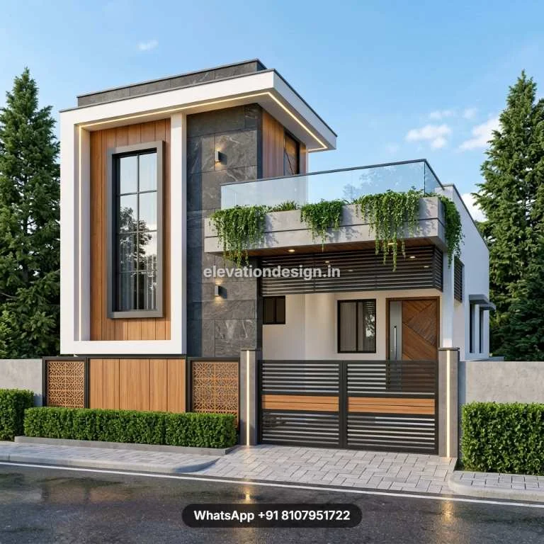 One Floor House Design For Modern Front Section