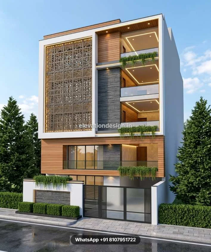 Small G+3 Building Hotel Design